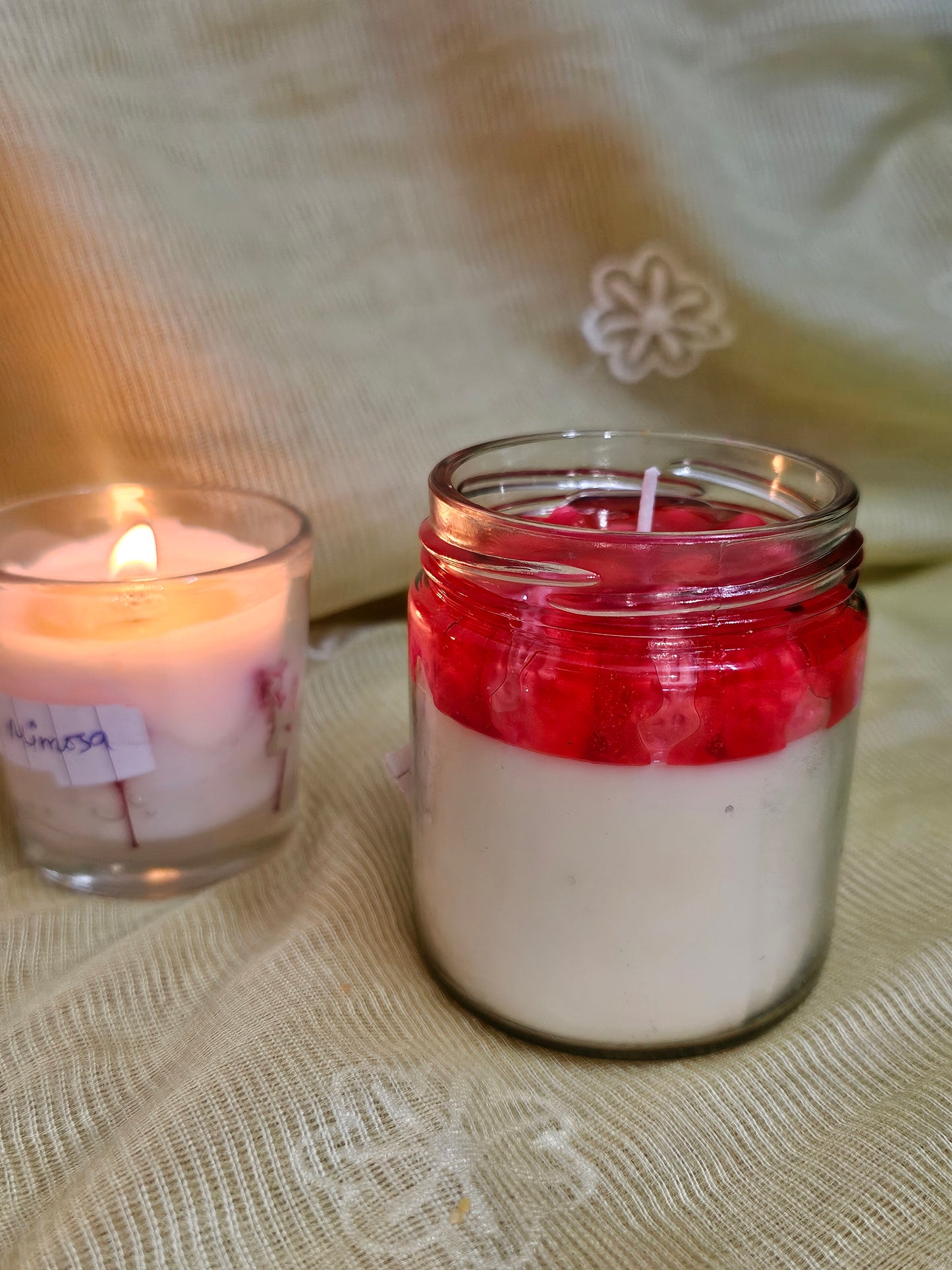 Strawberry cheescake candle