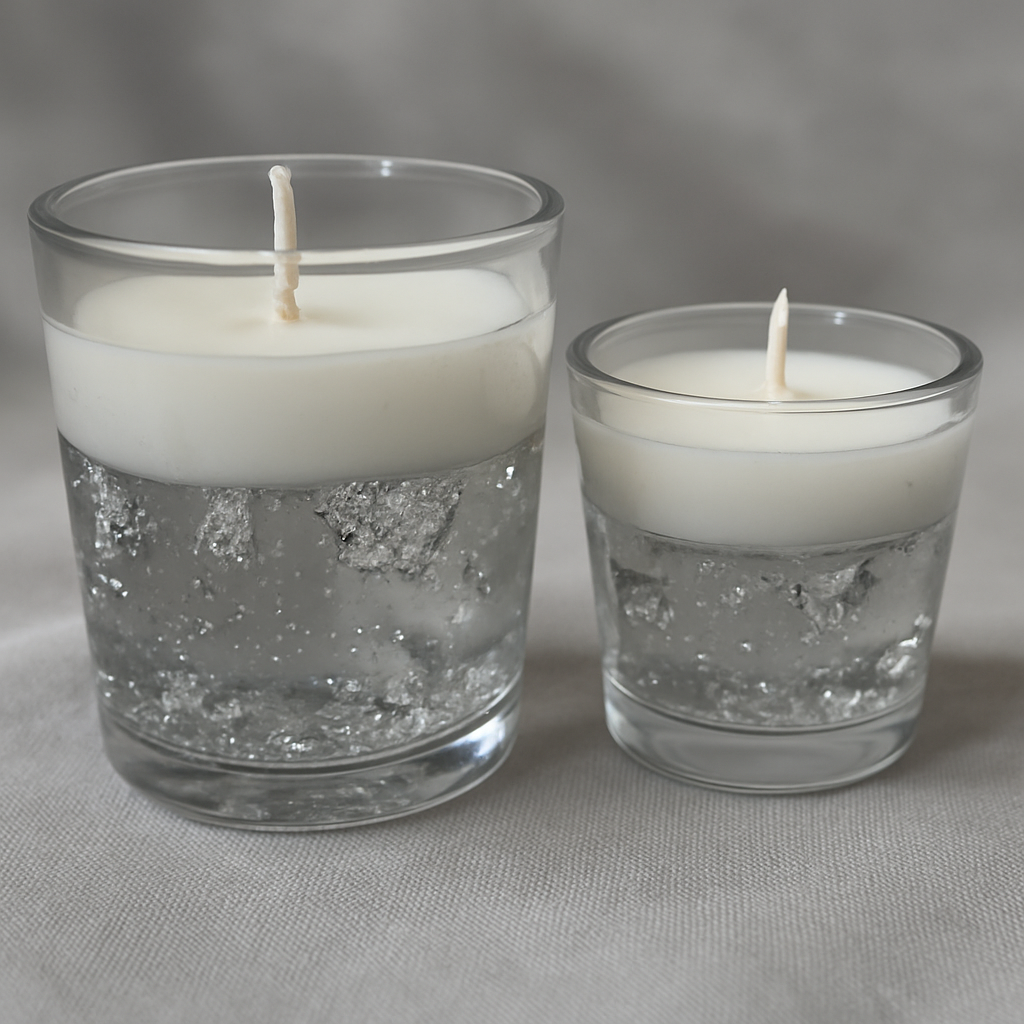 Sparkle glass candle