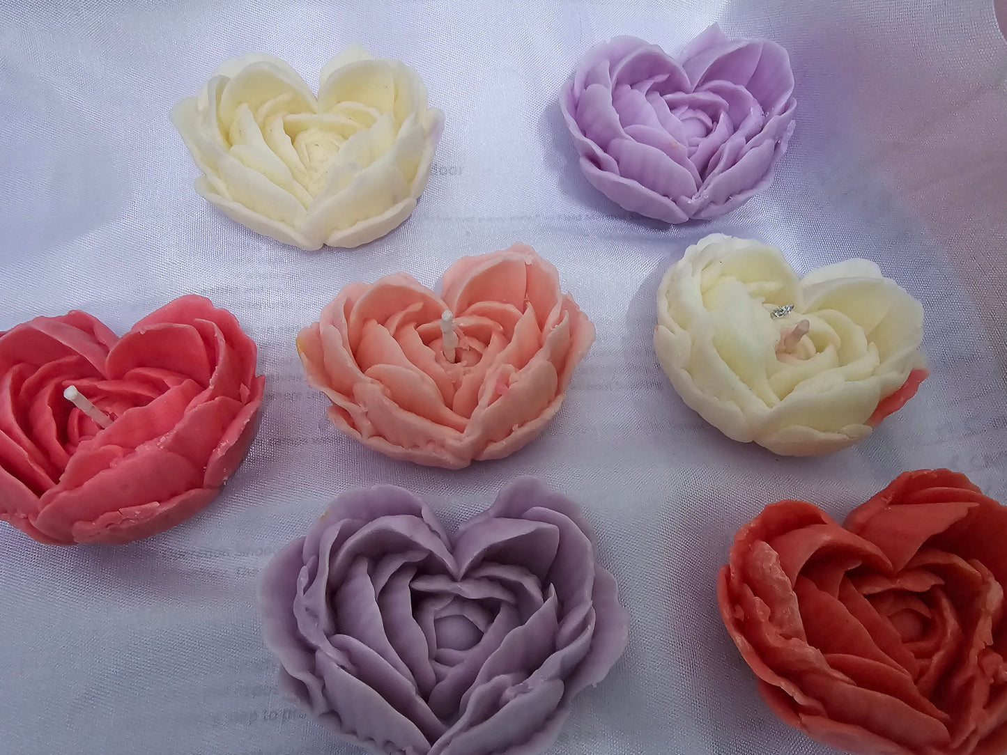 Heart Rose Candle