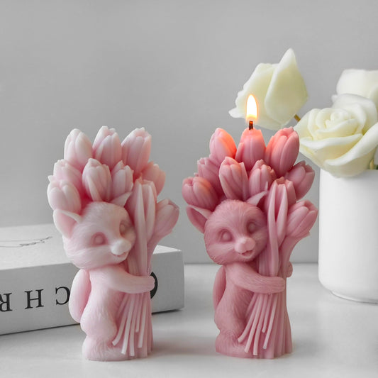 Animal tulip bouquet