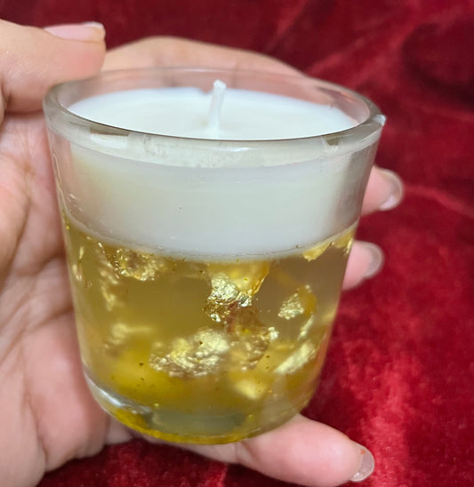 Sparkle glass candle
