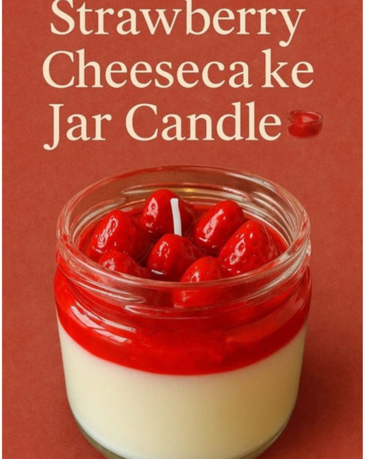 Strawberry cheescake candle