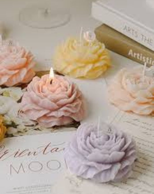 Peony Flower Candle