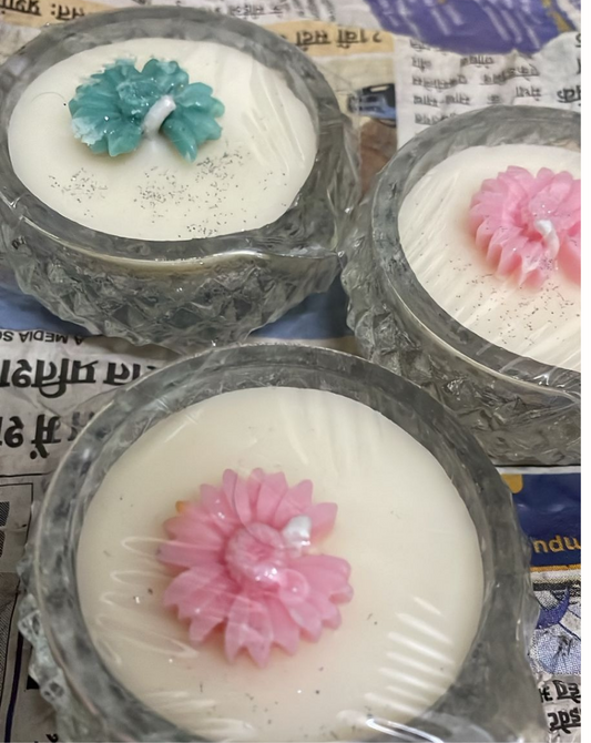 Crystal Diya Candle