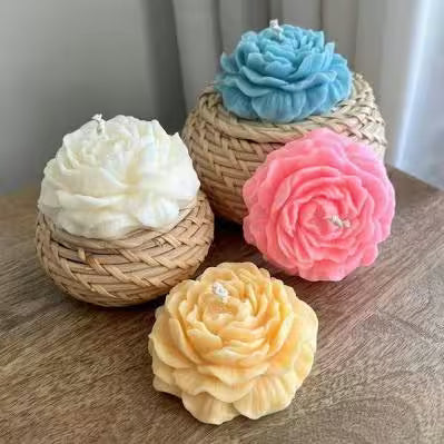 Peony Flower Candle