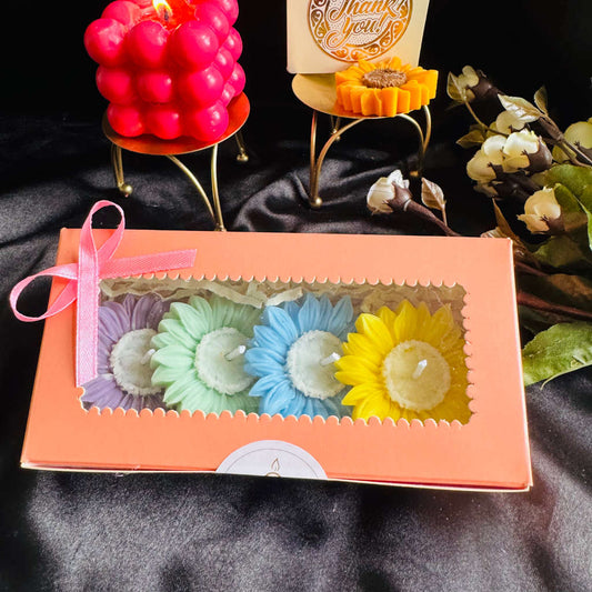Floating sunflower candle